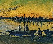 Vincent Van Gogh Downloaders in Arles oil painting reproduction